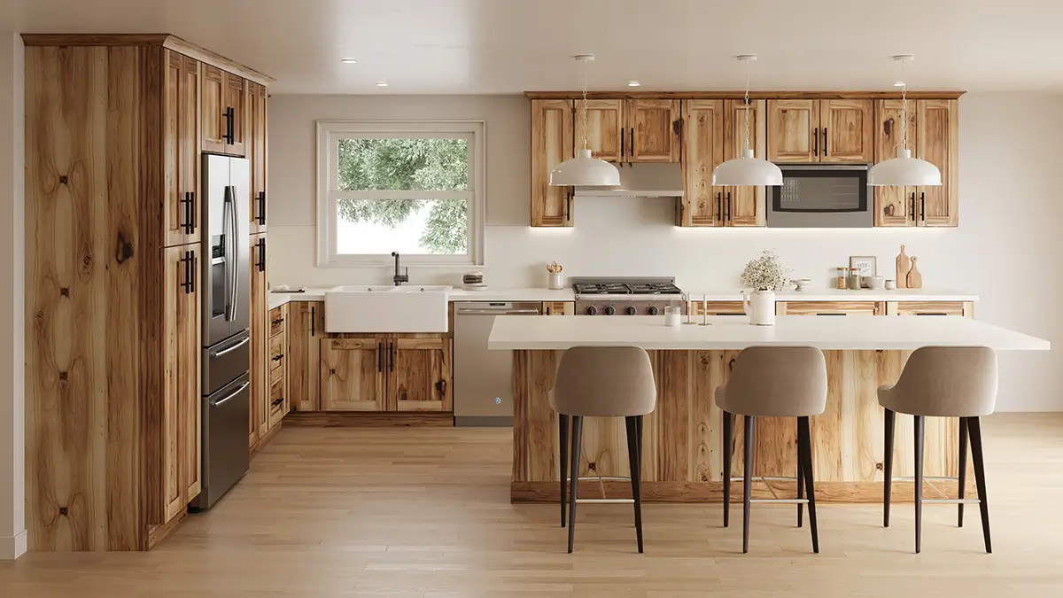 Natural Knotty Hickory Cabinets | Cabinets Matttroy