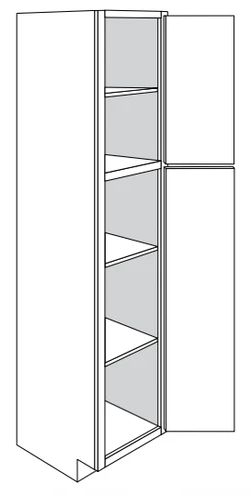 Devon Shaker Double-Door Vanity Linen Closet 18"W x 84"H