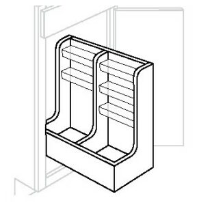Devon Shaker Pullout for Single and Double-Door Vanity Cabinet