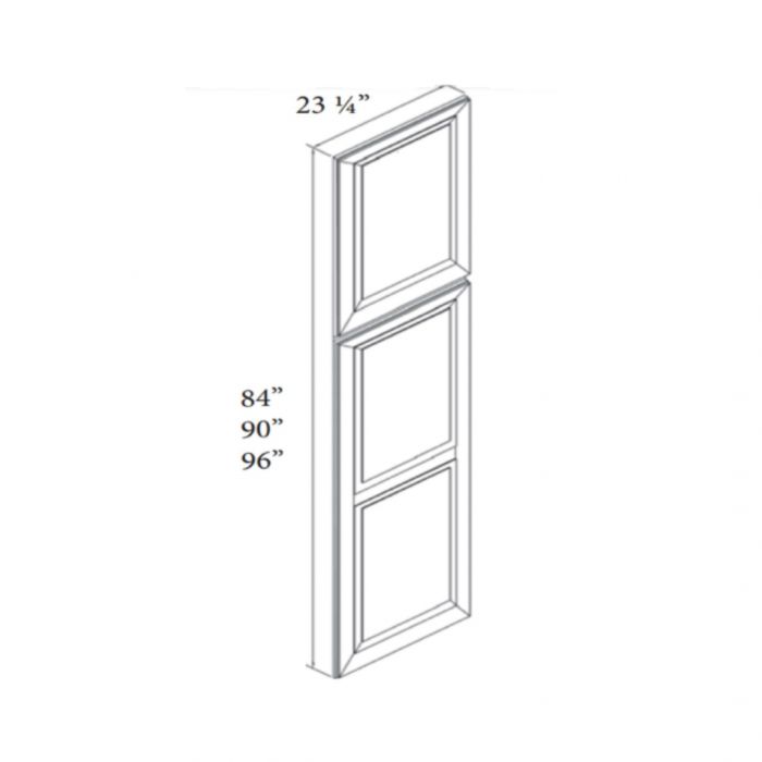 Onyx Black Shaker Matching Tall End Panel 90"