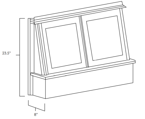 Onyx Black Shaker 36" x 23.5" Range Hood Fronts