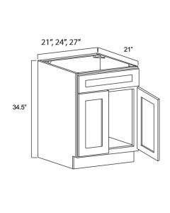 Onyx Black Shaker 27" x 21" Vanity Sink Base Cabinets