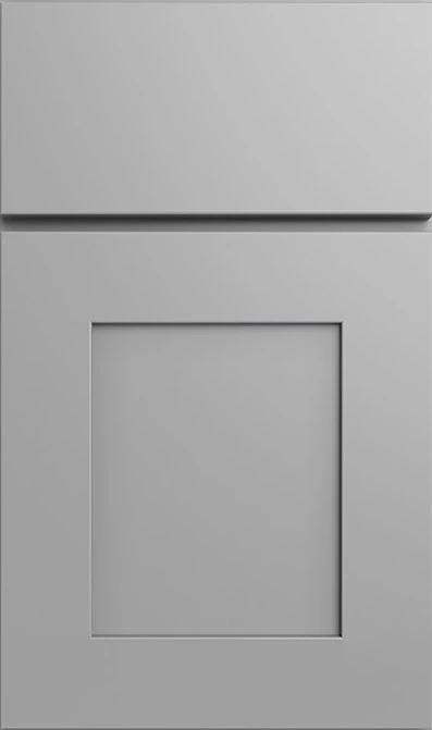Primary Grey Shaker Single Door Full Height Base Cabinet - 9" W