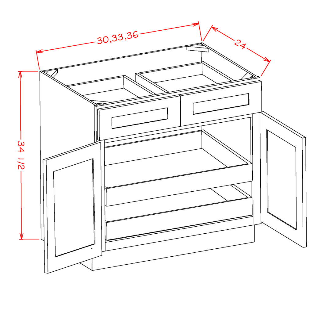 Base Cabinet with Rollout Shelf