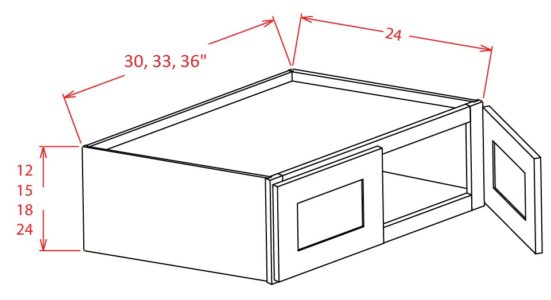 Wall Refrigerator Cabinet 33"W X 24"H X 24"D