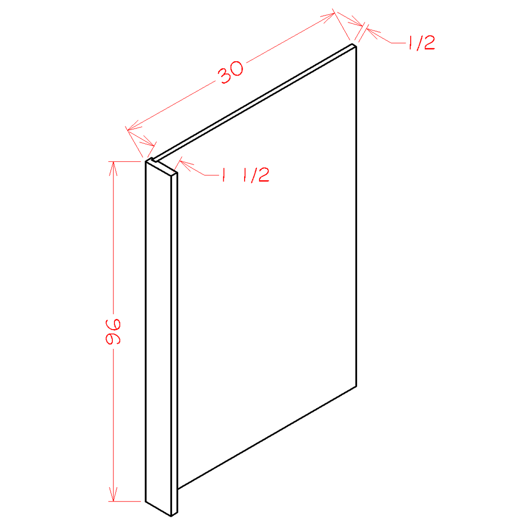 Refrigerator End Panel 30" Wide X 96" High