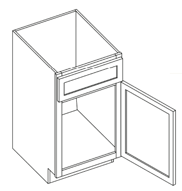 Weston Espresso Shaker Single Door Vanity Cabinet - 21"W x 34-1/2"H