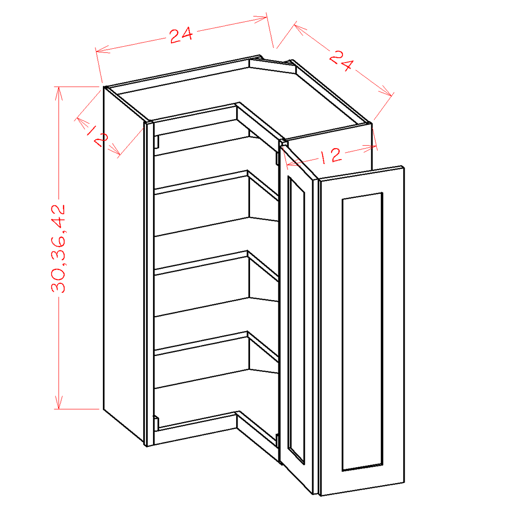 Natural Shaker Wall Easy Reach 24" Wide X 42" High