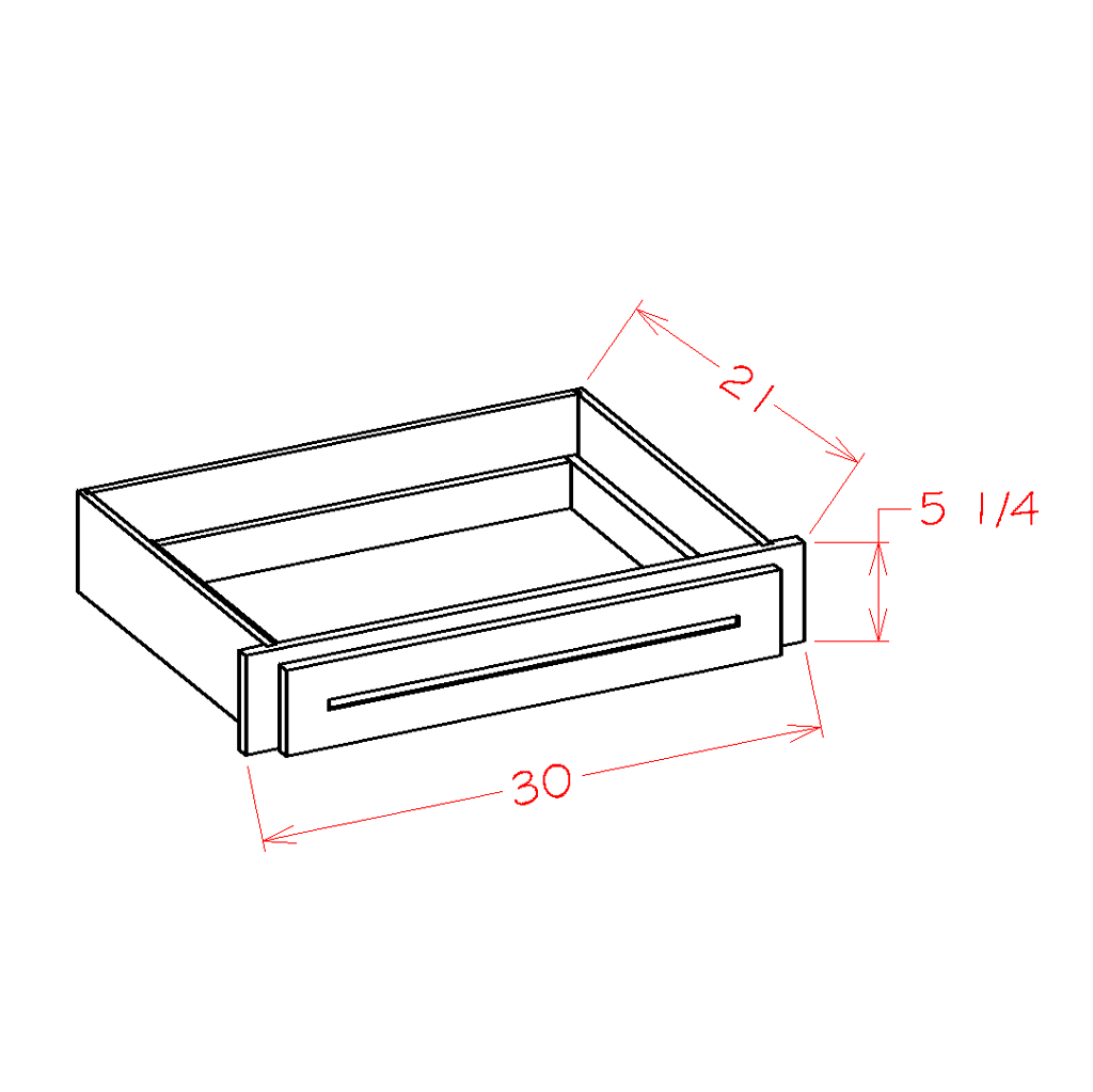 Natural Shaker Desk Knee Drawer 30" Long