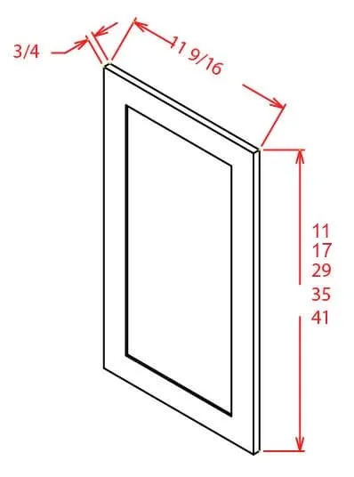 Natural Shaker Wall Decorative Door Panel - 11-1/2"W X 11"H X 3/4"D