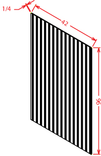 Frosted White Shaker Finished Bead Board Plywood Panel - 1/4"D X 96"W X 42"H