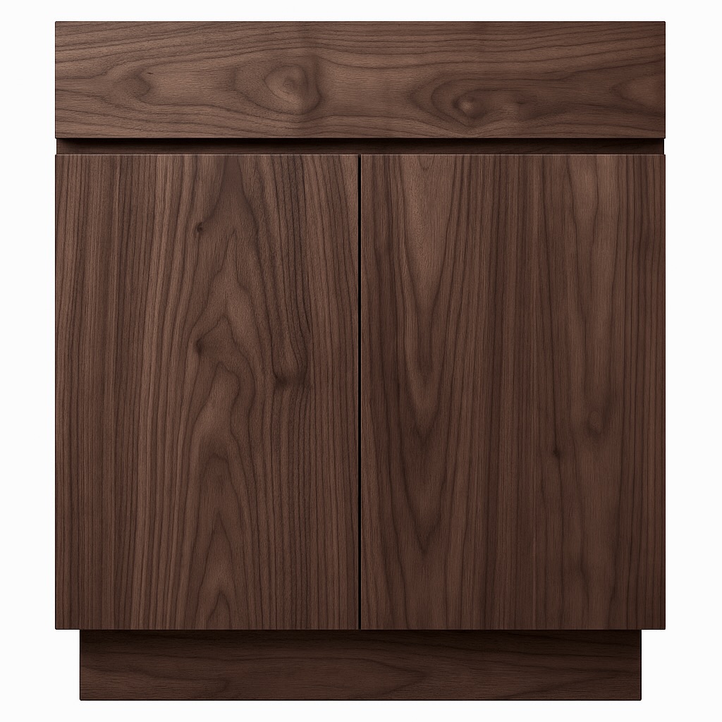 Walnut Frameless Bathroom Vanities