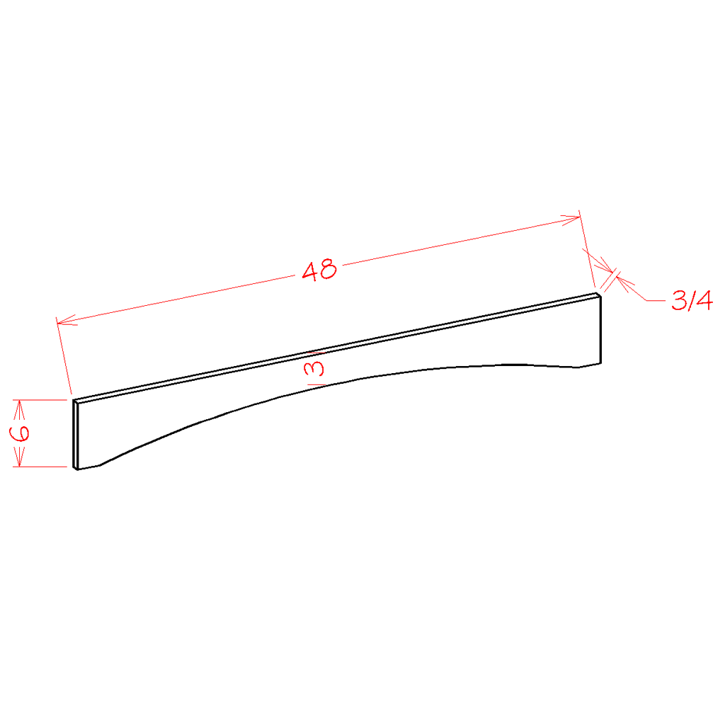 Steel Green Shaker Shaker Arch Valance 48" Long