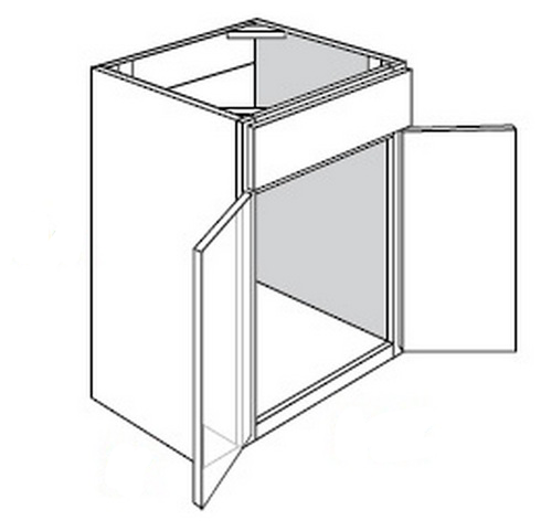 Rustic Slab Double-Door Vanity Cabinet 24"W