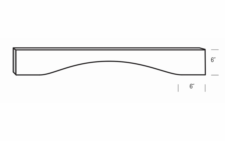 Rustic Slab Valance 48"W