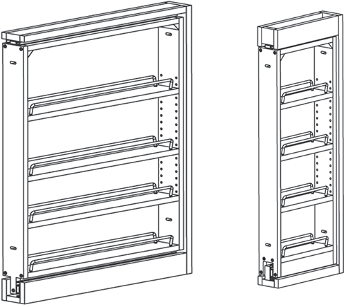 Rustic Slab Wall Filler Pullout 3"W x 30"H