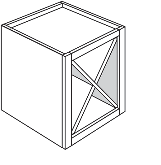 Rustic Slab X Wine Rack 18"W x 18"H