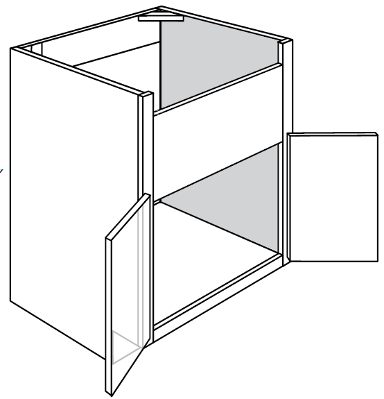 Rustic Slab Double-Door Farm Sink Base Cabinet 30"W