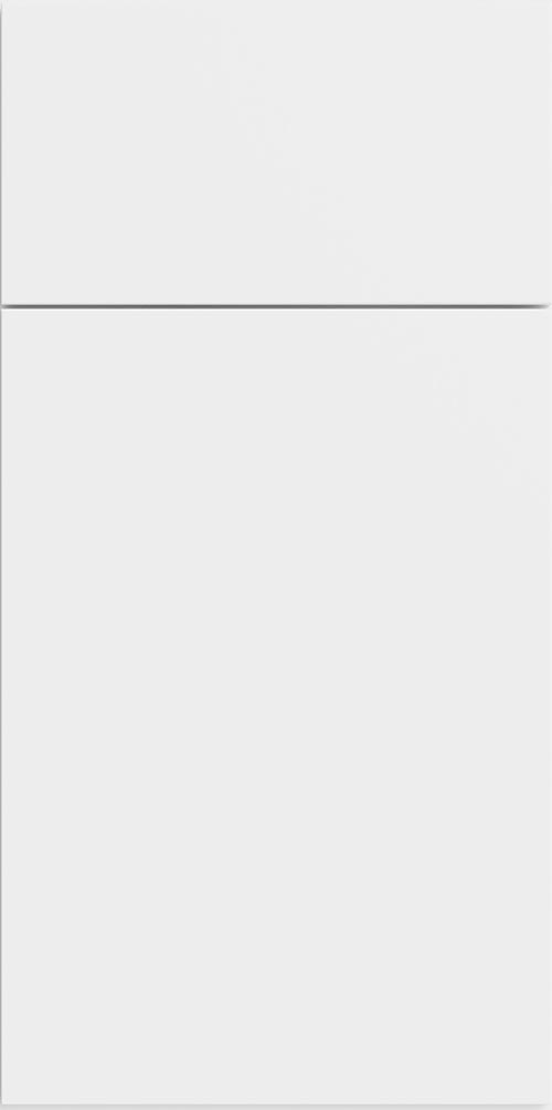 Strata  White Flat Panel Cabinets Sample Door