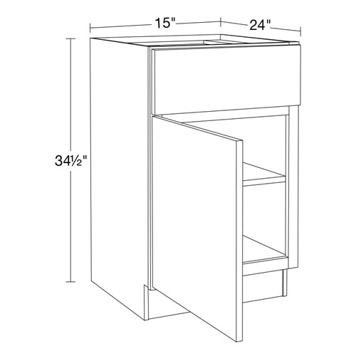 Strata Gray Flat Panel Base 15"