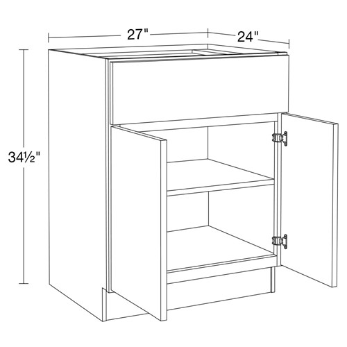 Strata Gray Flat Panel Base 27"