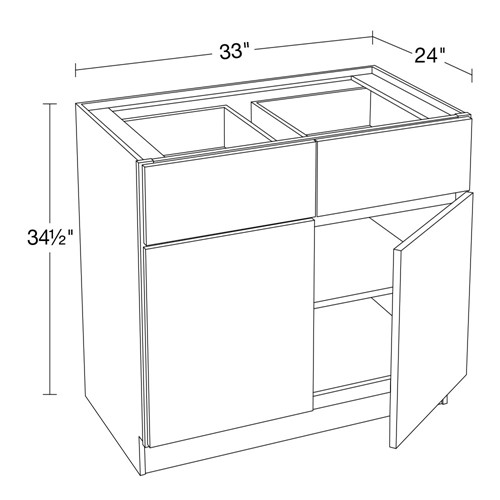 Strata Gray Flat Panel Base 33"