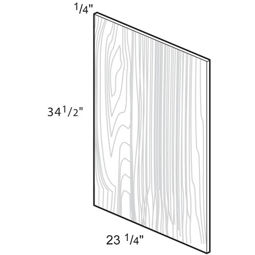 Strata Gray Flat Panel Skin Panel - 34 1/2" x 23 1/4" x 1/4"
