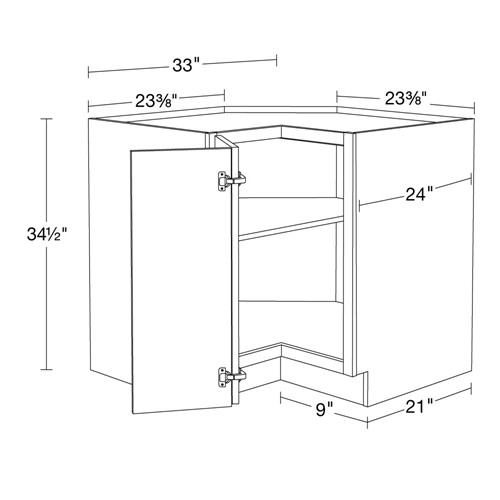 Strata Gray Flat Panel Easy Reach 33" 