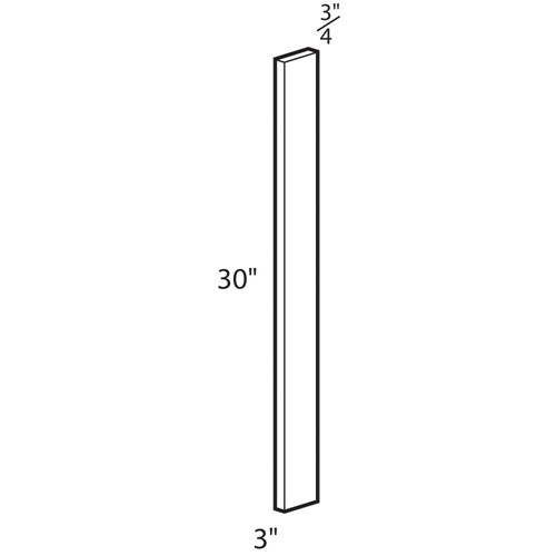 Strata Gray Flat Panel Filler Strip 3" x 30" x 3/4"