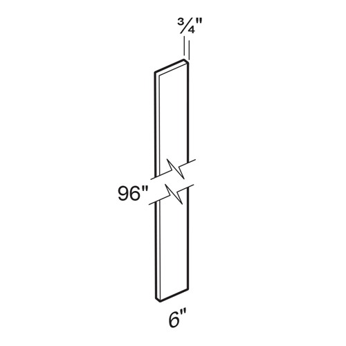 Strata Gray Flat Panel Filler Strip 6" x 96" x 3/4"