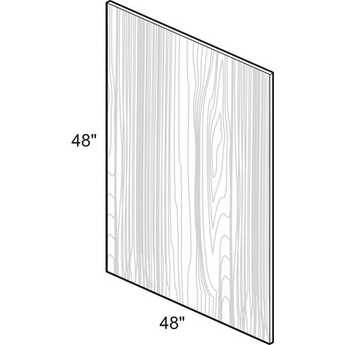 Strata Gray Flat Panel Island Skin 48" x 48" x 1/4"