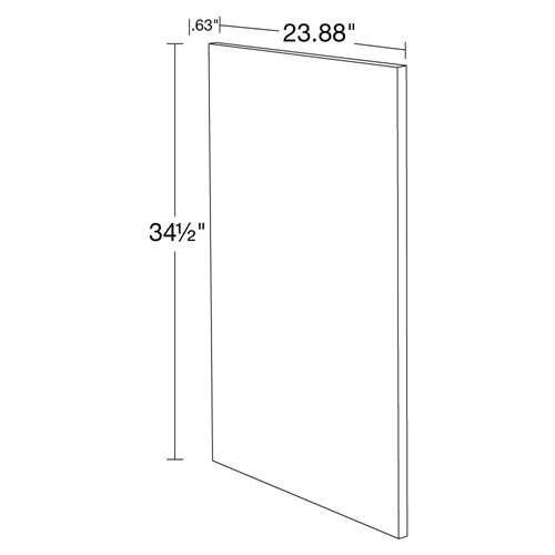 Strata Gray Flat Panel Matching Base End Panel SVG 24" x 34.5"