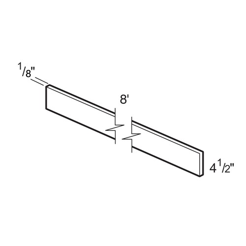 Strata Gray Flat Panel Matching Toe Kick 8' x 4 1/2" x 1/4"