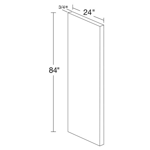 Strata Gray Flat Panel ¾" Refrigerator Panel - 84"H