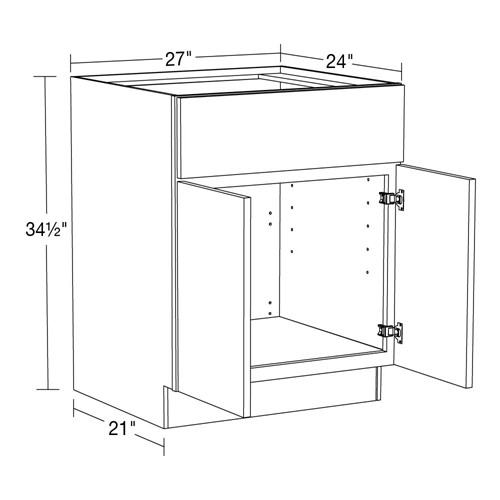 Strata Gray Flat Panel Sink Base 27"