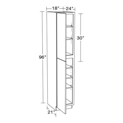 Strata Gray Flat Panel Utility 18" x 24" x 96"