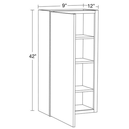Strata Gray Flat Panel Wall 9" x 42"
