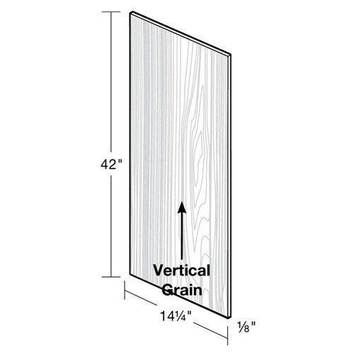 Strata Gray Flat Panel Skin Panel - 42" x 14 1/4" x 1/4"