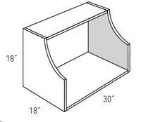 Rustic Shaker Microwave Shelf Wall Cabinet 30"W x 18"H