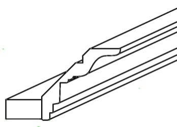 Caramel Shaker Classic Crown Molding  3 1/4"  x 96"