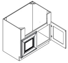 Caramel Shaker Farm Sink Base Cabinet 36"