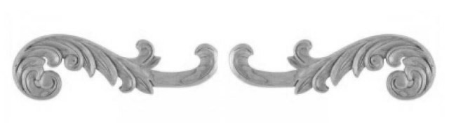 Caramel Shaker Leaves Onlay 10 1/2" x 3 1/4" x 3/8" (PAIR)