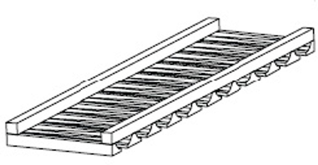 Caramel Shaker Glass Rack 36" x 12" x 3"