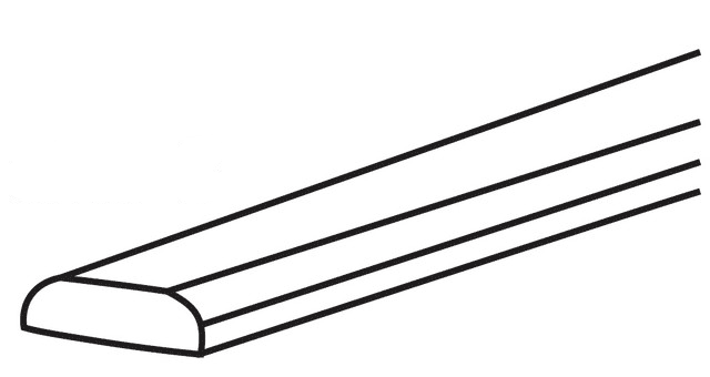 Riviera White Scribe Molding 3/4" X 1/4" X 96" 2 Edge Round