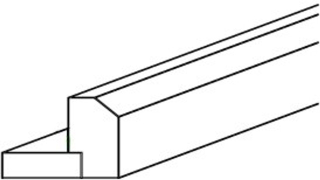 Caramel Shaker Light Rail Molding 1 1/2" x 2" x 96"