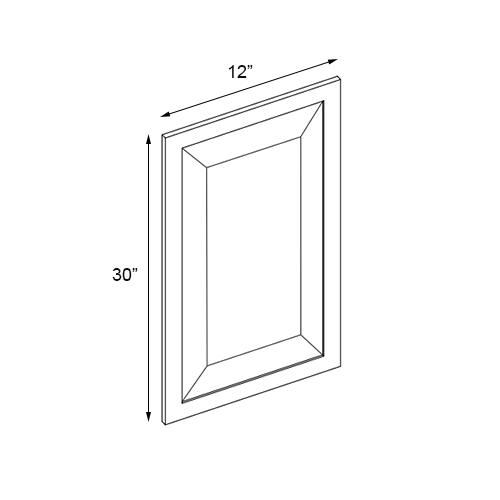 Slim Walnut Shaker Decorative Wall Panel - 12" W x 30" H