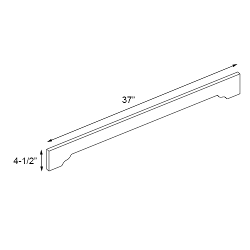 Slim Walnut Shaker Furniture Valance - 37" W