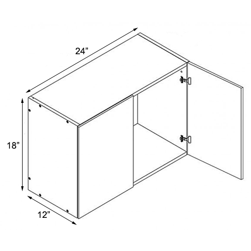 Coastal Sand Shaker Double Door Wall Cabinet - 24"W x 18"H