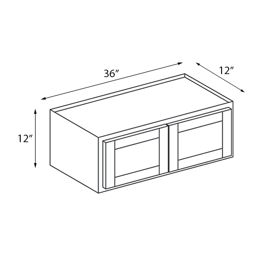 Coastal Sand Shaker Double Door Wall Cabinet - 36"W x 12"H
