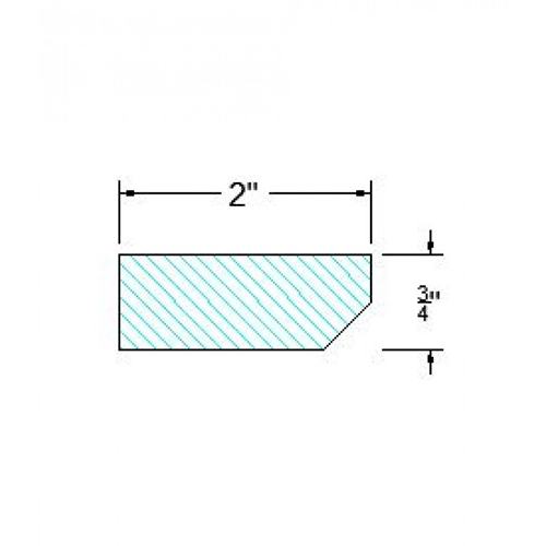 Coastal Sand Slim Shaker Counter Top Edge Molding - 2"W x 3/4"H